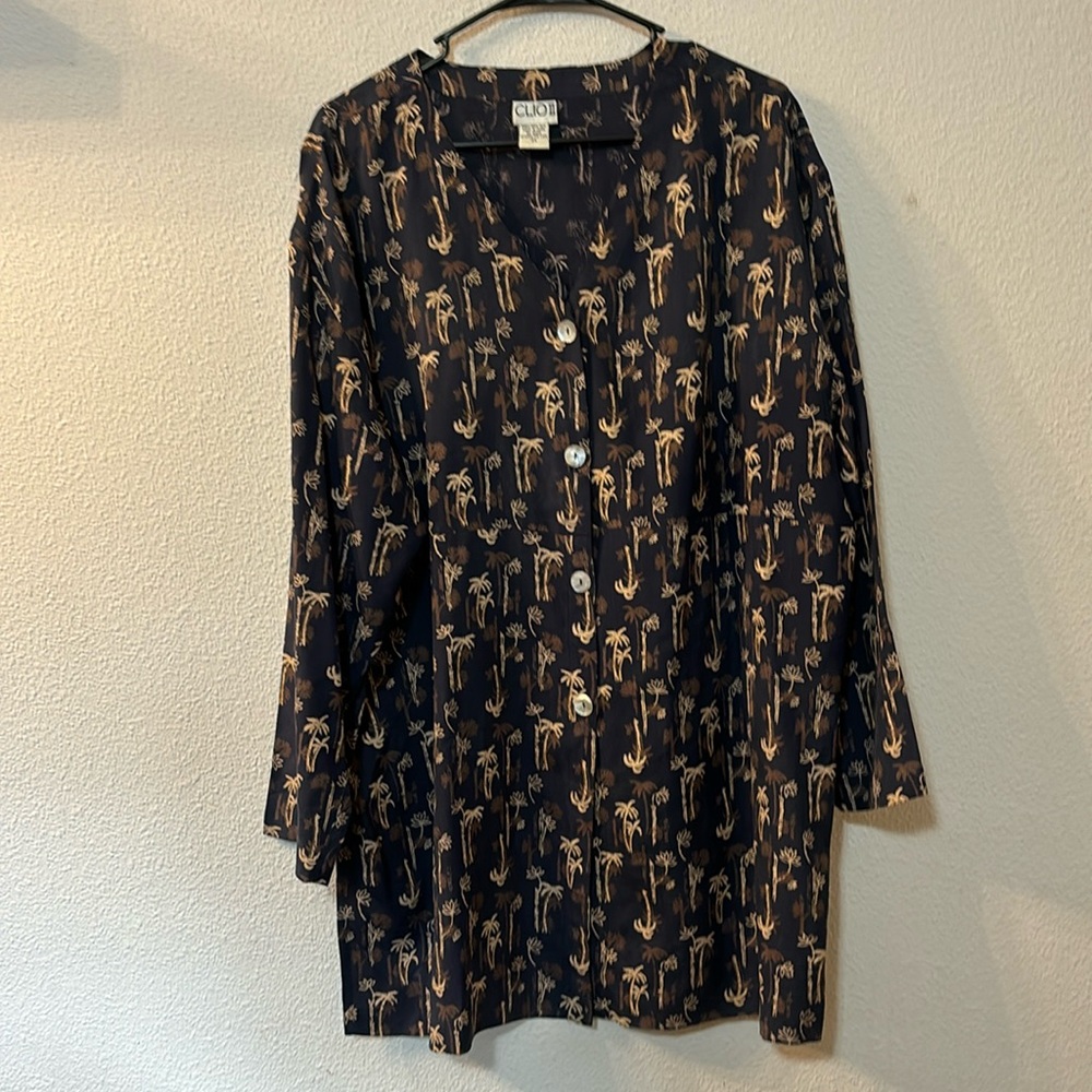 Clio II silk button down short sleeve size 2X